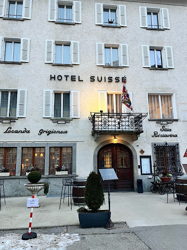 Poschiavo Suisse Hotel, hlavní vchod